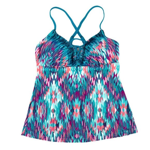 Coastal Blue Swimwear Top Women's Tankini Size XS - Picture 1 of 11